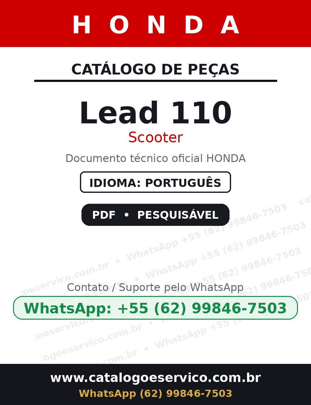 HONDA Lead 110 — Catálogo de Peças