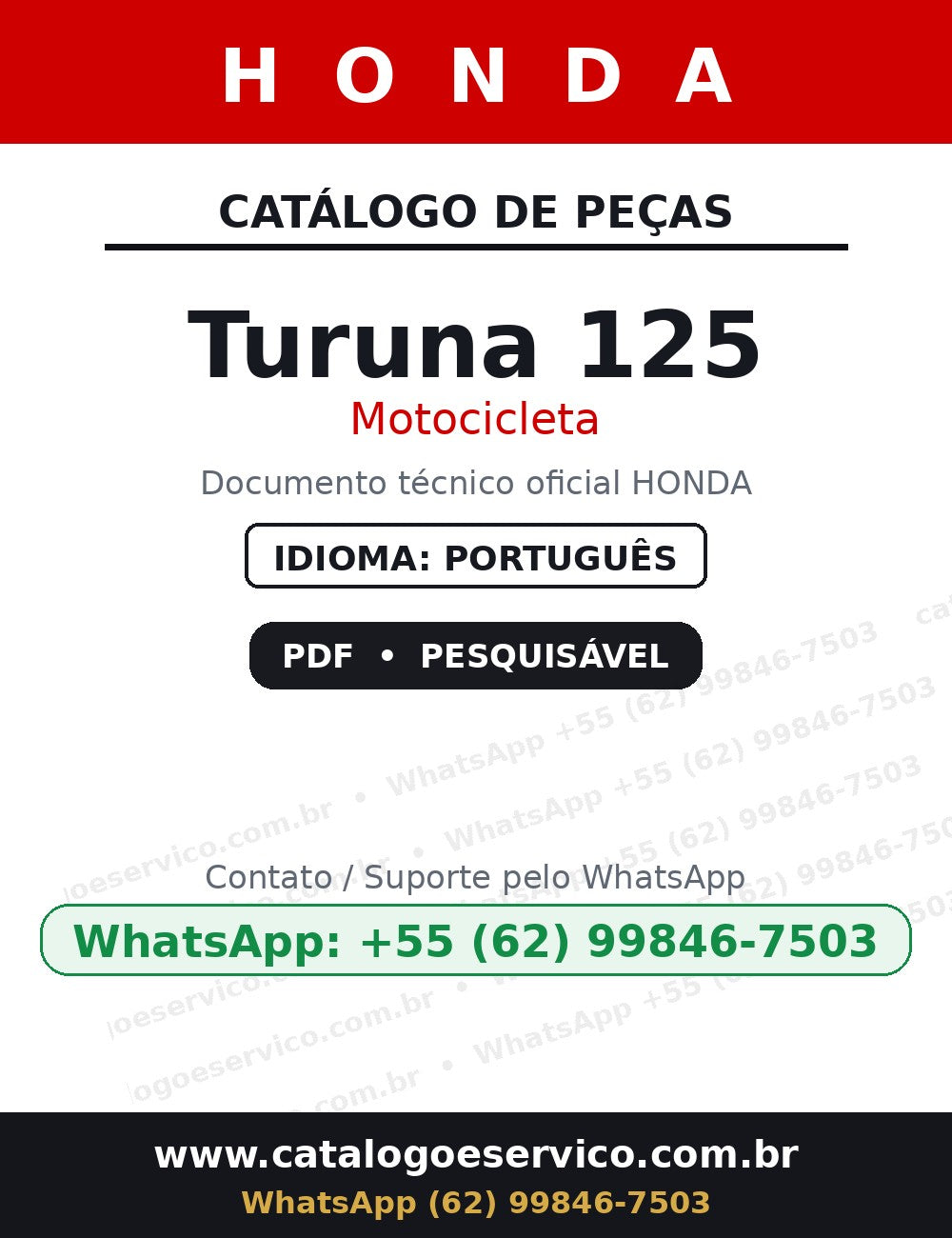HONDA Turuna 125 — Catálogo de Peças