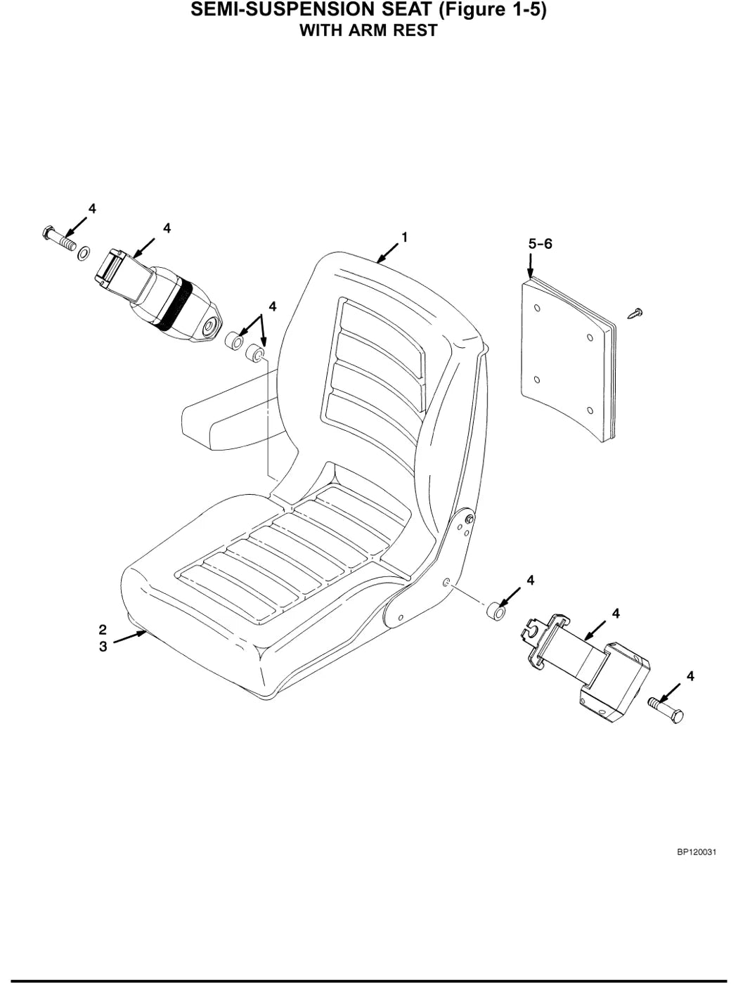 Vista explodida de conjunto do Catálogo de Peças Hyster A1.00XL a A1.50XL