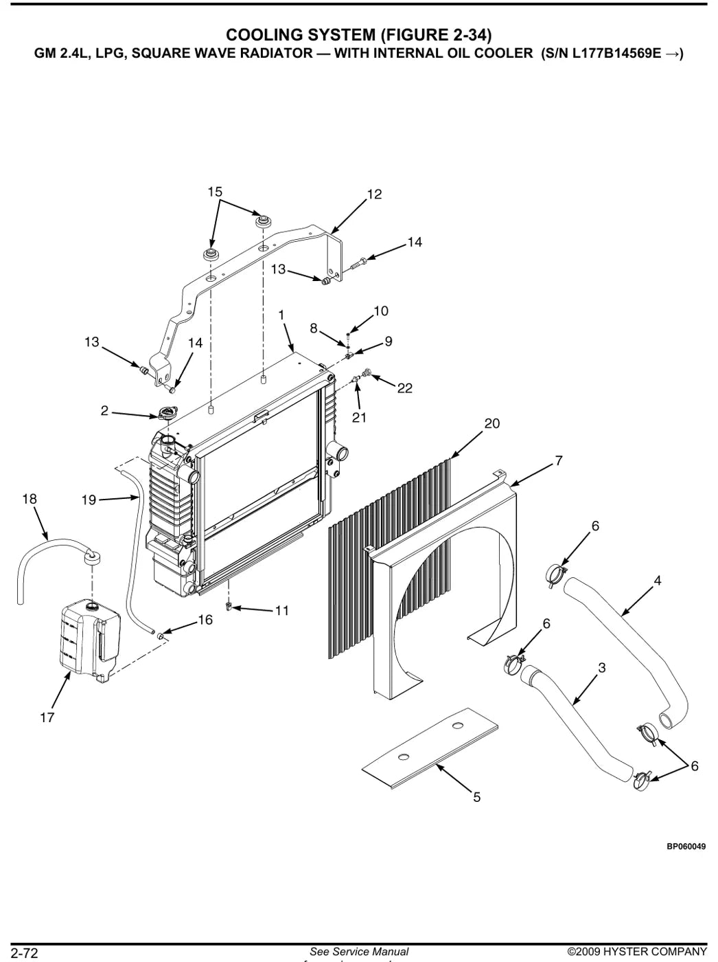 Detalhe de componentes ilustrados no Catálogo de Peças Hyster H2.0FT a H3.5FT