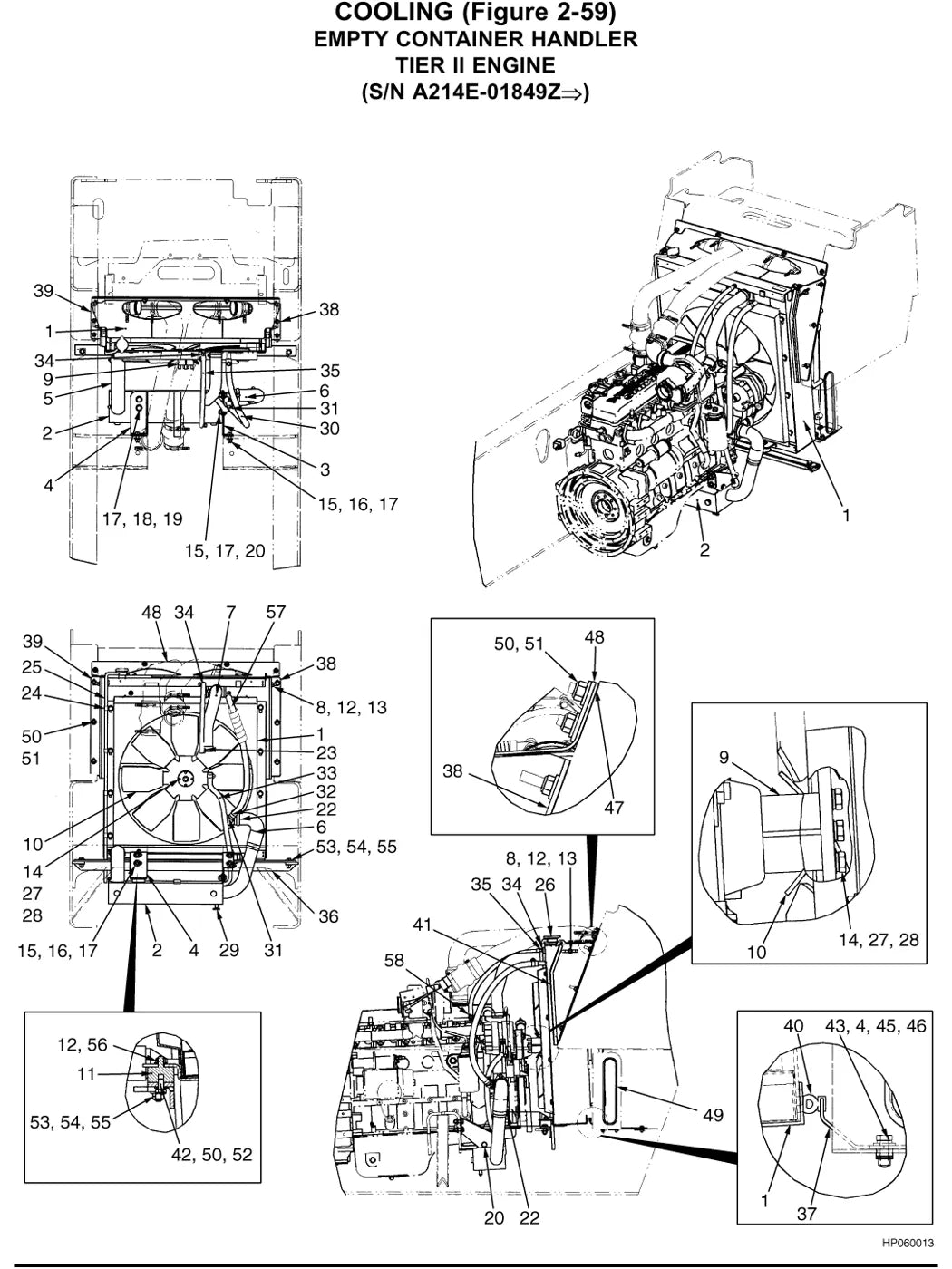 Detalhe de componentes ilustrados no Catálogo de Peças Hyster H360H a H450H