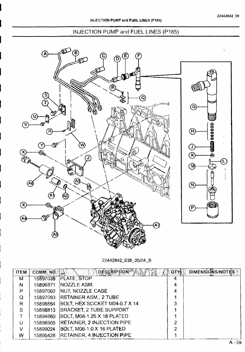 Catálogo de Peças Ingersoll-Rand P185 e XP185 — página interna 1