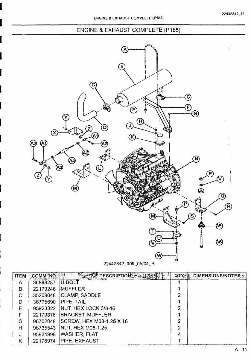 Catálogo de Peças Ingersoll-Rand P185 e XP185 — página interna 3