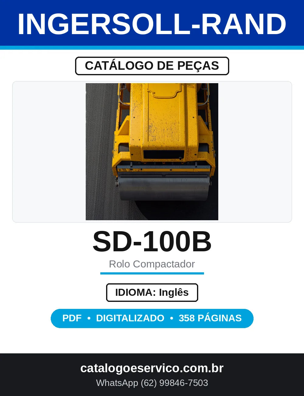 Catálogo de Peças Ingersoll-Rand SD-100B SD-100DB SD-100FB — capa