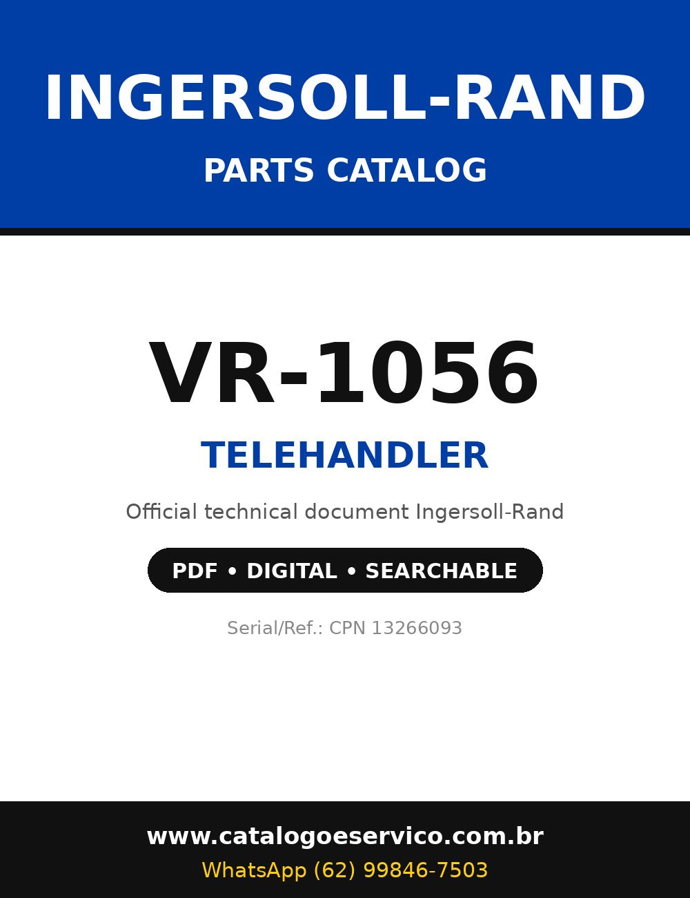 Catálogo de Peças Ingersoll-Rand - VR-1056 - Manipulador Telescópico (Inglês)