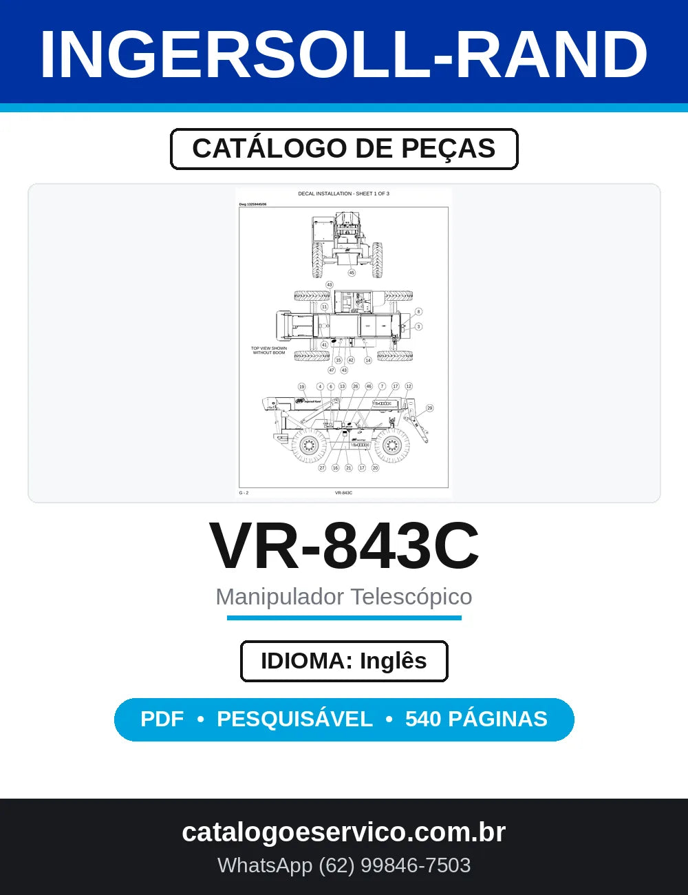 Catálogo de Peças Ingersoll-Rand VR-843C — capa