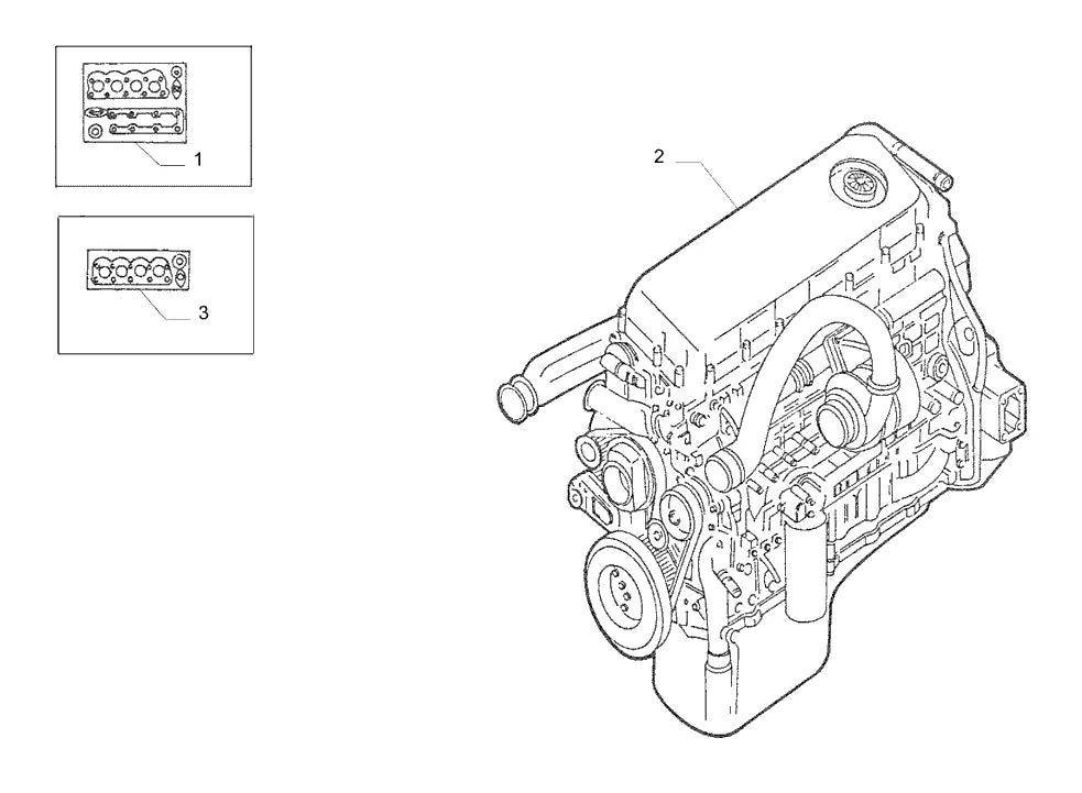 Vista explodida 1 do catálogo de peças Iveco EuroTech Cursor 190E31