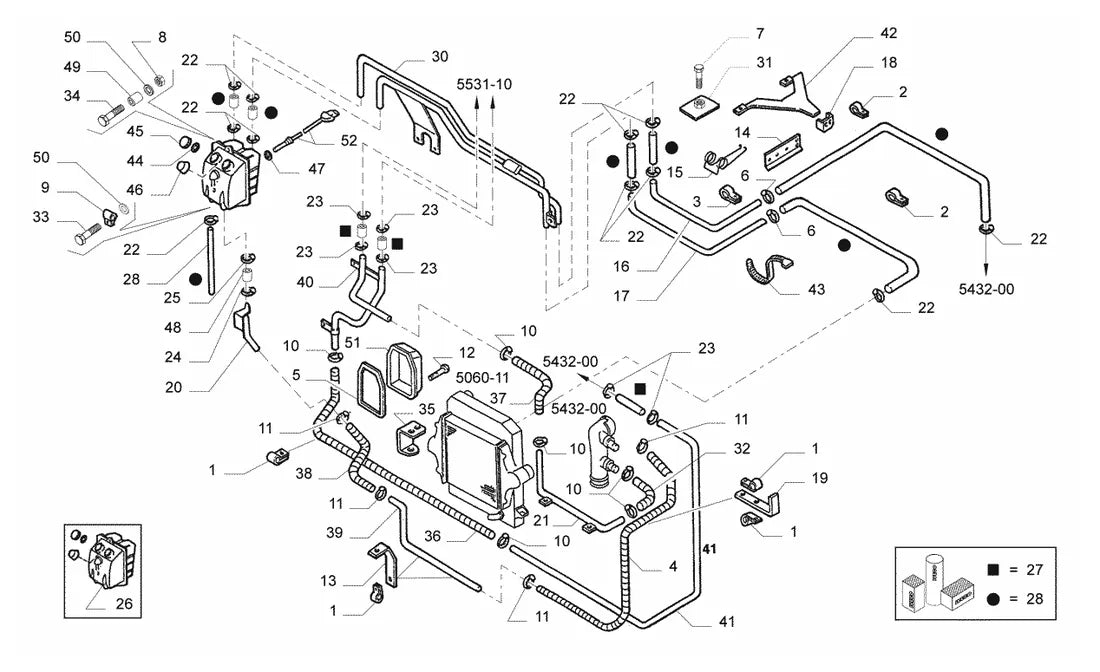 Vista explodida 2 do catálogo de peças Iveco EuroTech Cursor 190E31