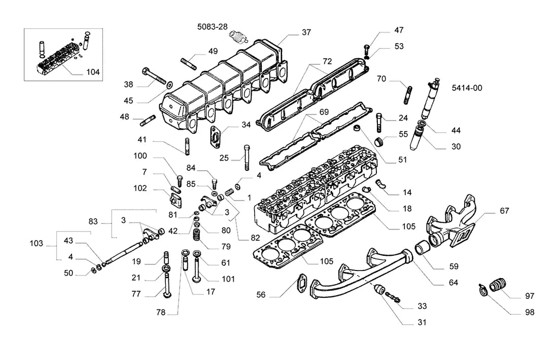 Vista explodida 4 do catálogo de peças Iveco EuroTech 440E42T