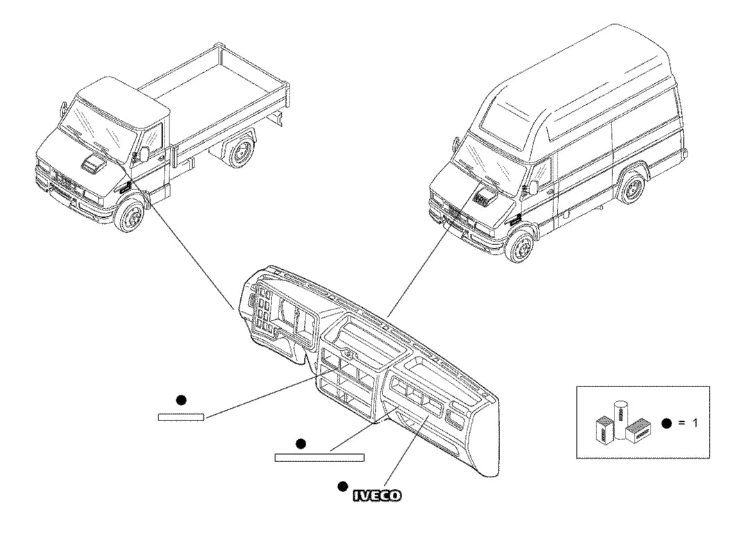 Vista explodida 3 do catálogo de peças Iveco Daily 35.13
