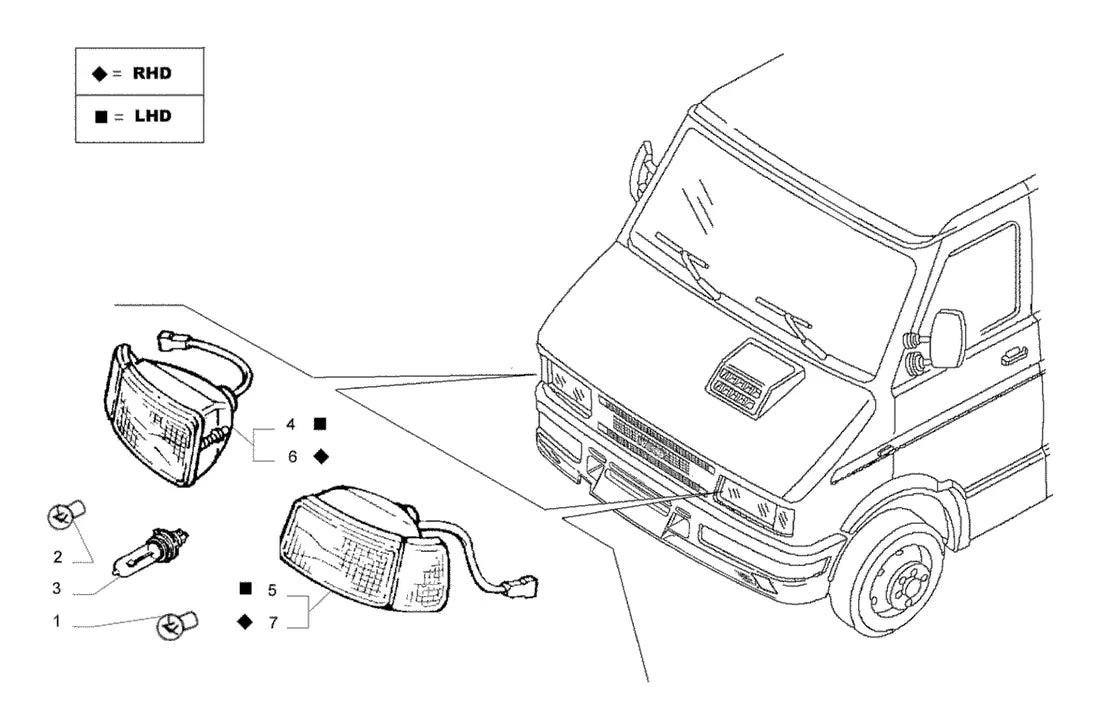 Vista explodida 1 do catálogo de peças Iveco Daily 50.13