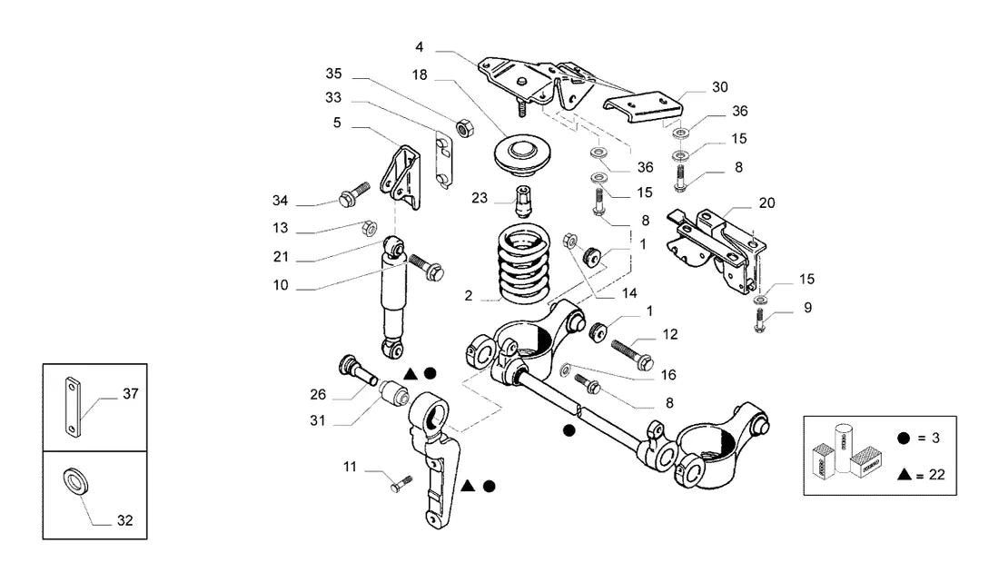 Vista explodida 1 do catálogo de peças Iveco Cursor 450E33T