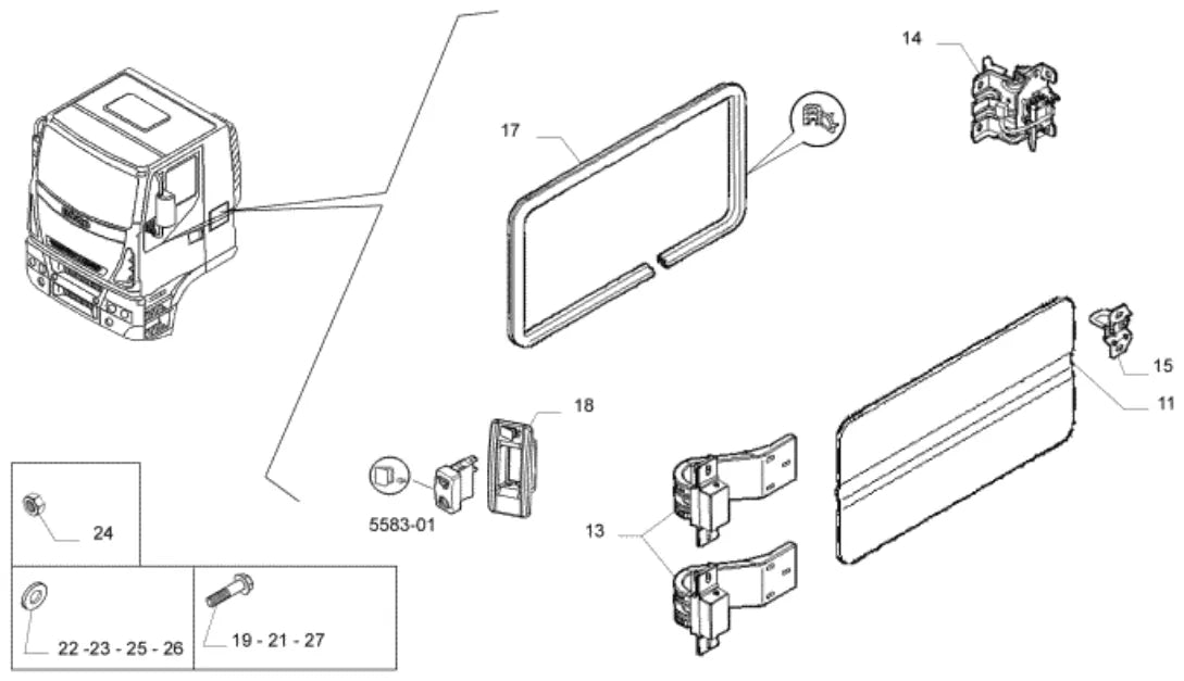 Vista explodida 4 do catálogo de peças Iveco Cursor Ecoline 450C33