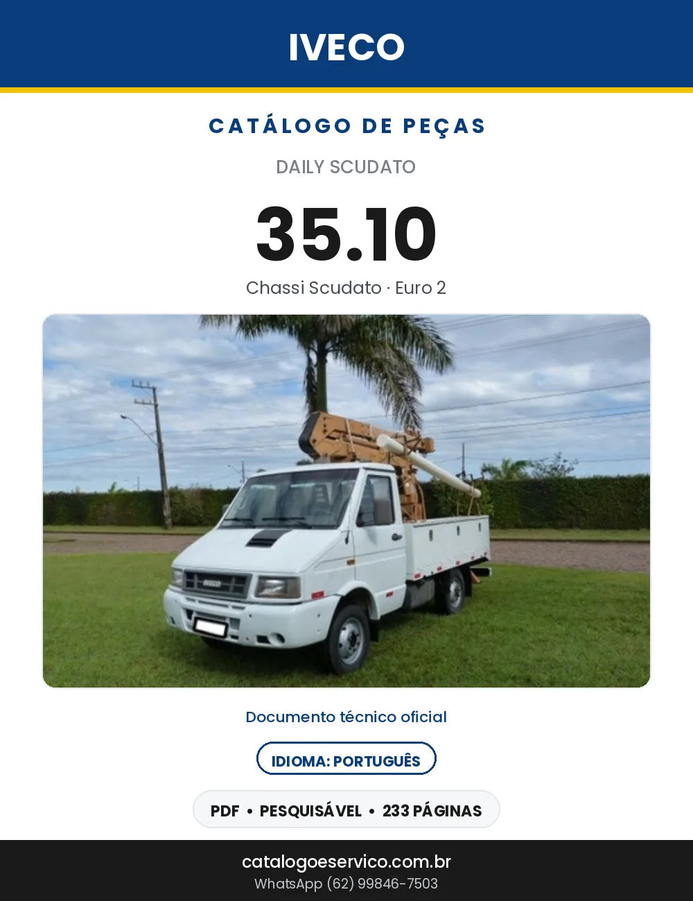 Catálogo de Peças Iveco Daily Scudato 35.10 Scudato Euro 2 — 233 Páginas em PDF