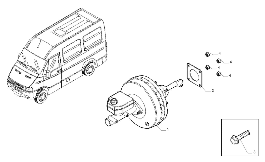 Vista explodida 3 do catálogo de peças Iveco Power Daily 50.12