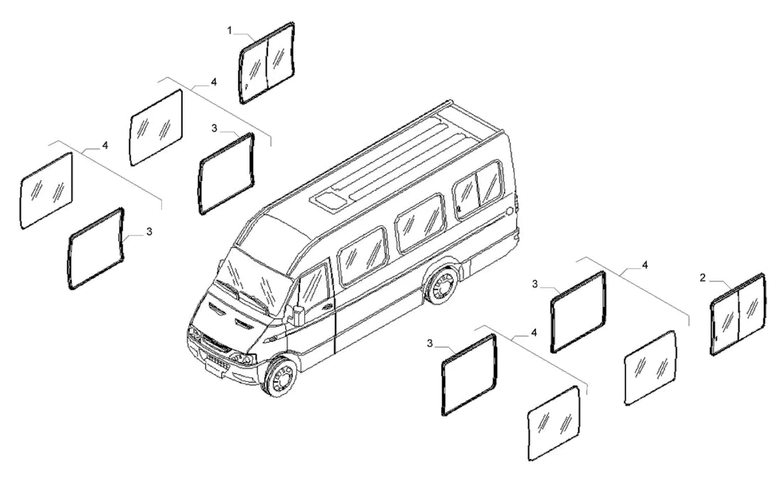 Vista explodida 4 do catálogo de peças Iveco Power Daily A42.12