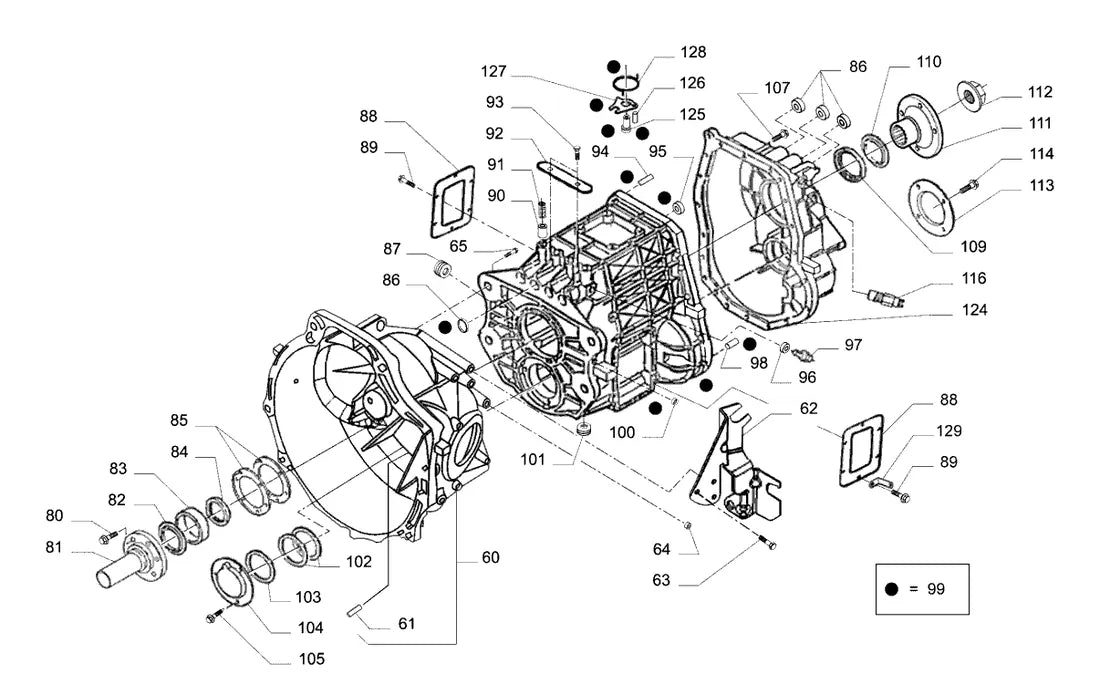 Vista explodida 3 do catálogo de peças Iveco Nova Daily Scudato 70C16