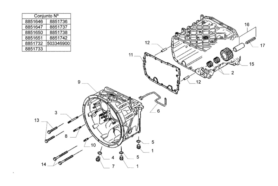 Vista explodida 2 do catálogo de peças Iveco Novo Stralis 490S38T NR
