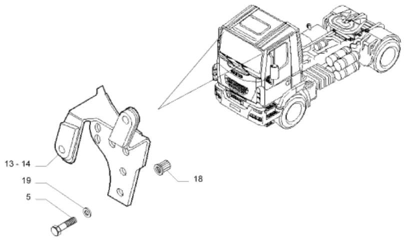 Vista explodida 4 do catálogo de peças Iveco Novo Stralis 490S41T HR NR
