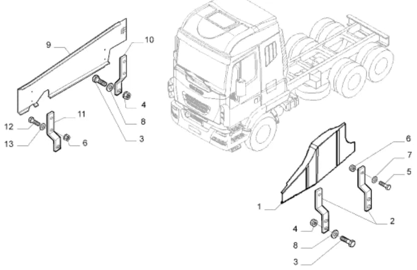 Vista explodida 2 do catálogo de peças Iveco Stralis 200S42