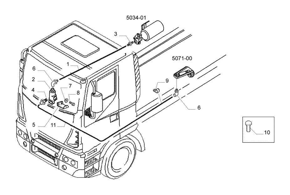 Vista explodida 4 do catálogo de peças Iveco Tector 170E22 RSU Attack