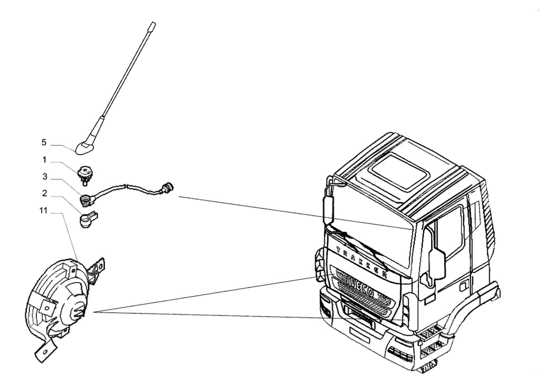 Vista explodida 4 do catálogo de peças Iveco Trakker 410T38 AD