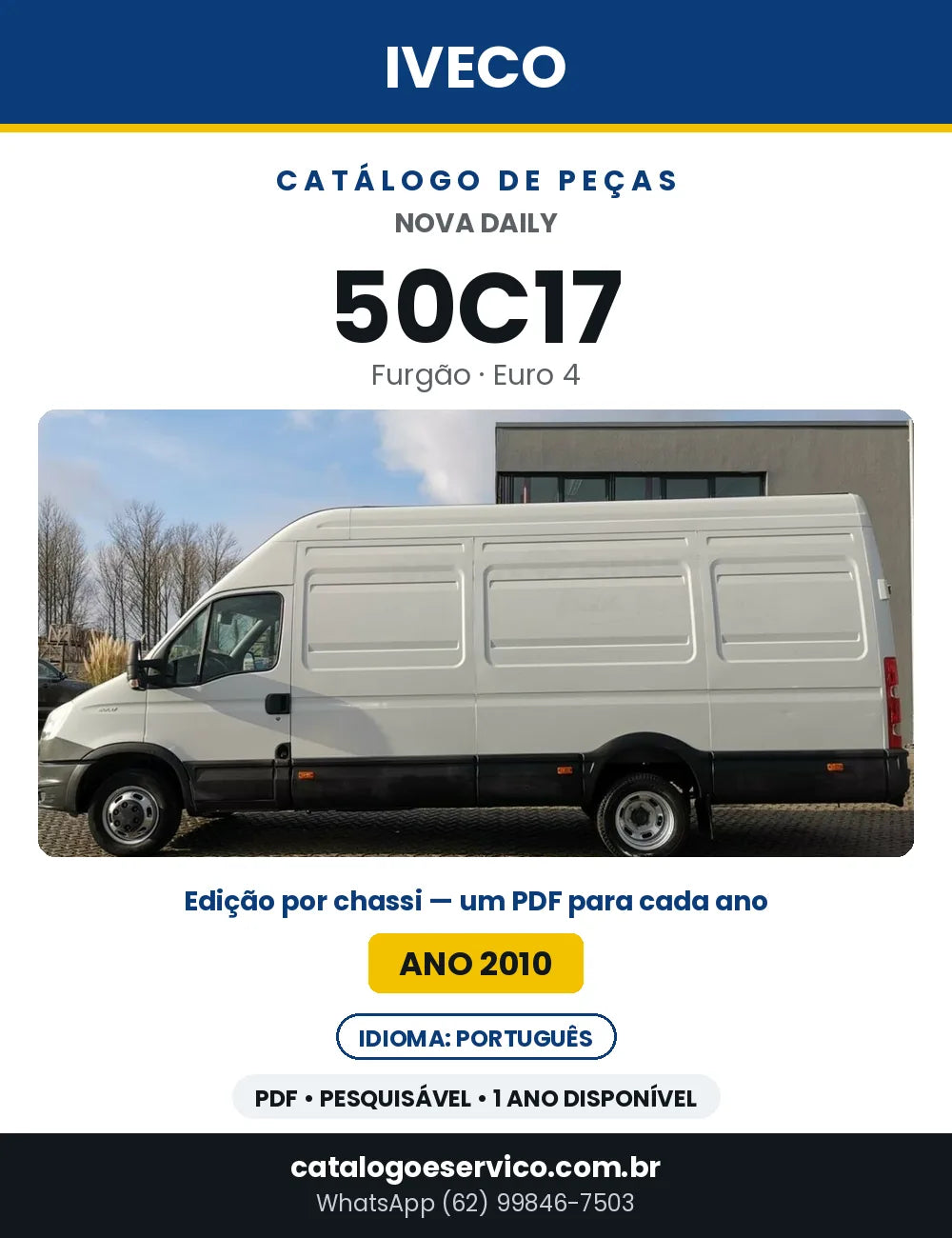 Catálogo de Peças Iveco Nova Daily 50C17 Furgão Euro 4 — Ano 2010 | PDF