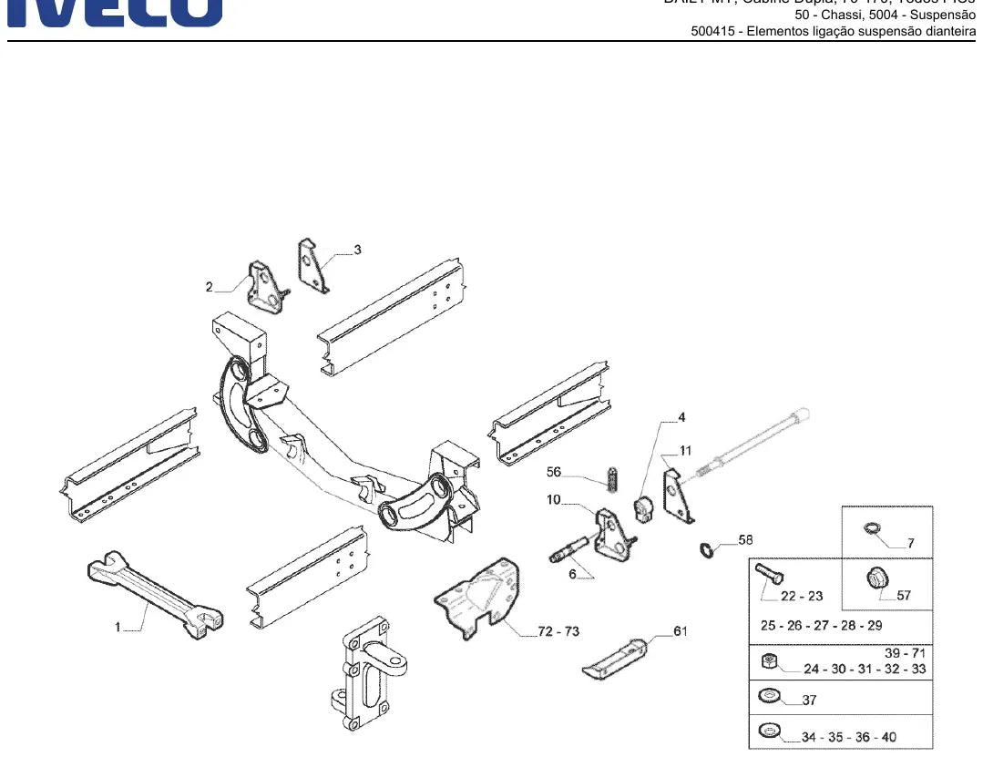 Catálogo de Peças Iveco Daily 70-170 — vista explodida 1
