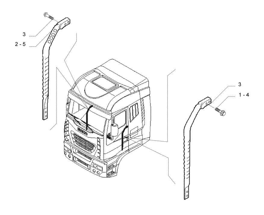 Vista explodida 4 do catálogo de peças Iveco Novo Stralis Ecoline 200S36 AD