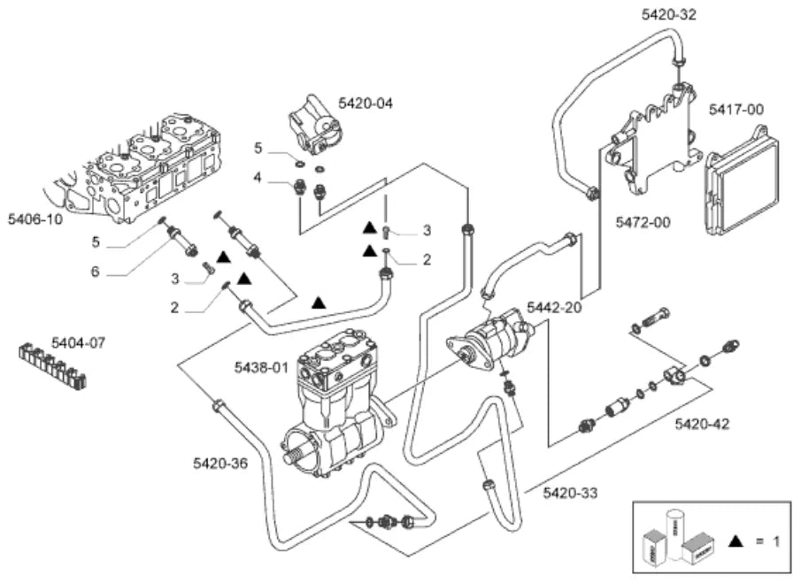 Vista explodida 4 do catálogo de peças Iveco Novo Stralis Ecoline 490S44T AT
