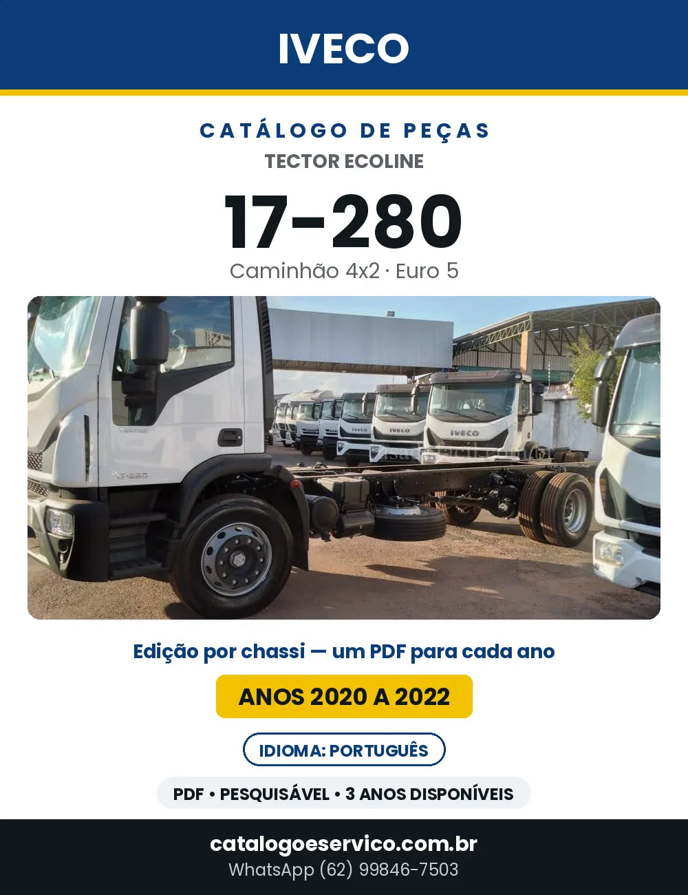 Catálogo de Peças Iveco Tector Ecoline 17-280 4x2 Euro 5 — 2020 a 2022 | PDF por Ano