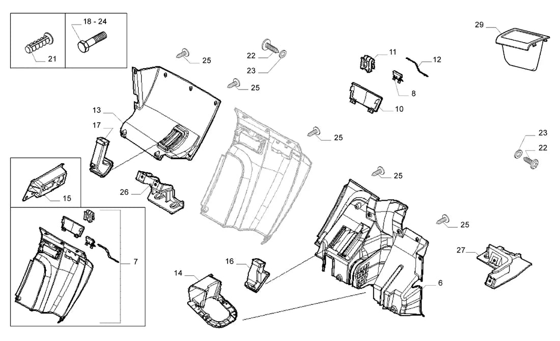 Vista explodida 3 do catálogo de peças Iveco Tector Ecoline 24-280