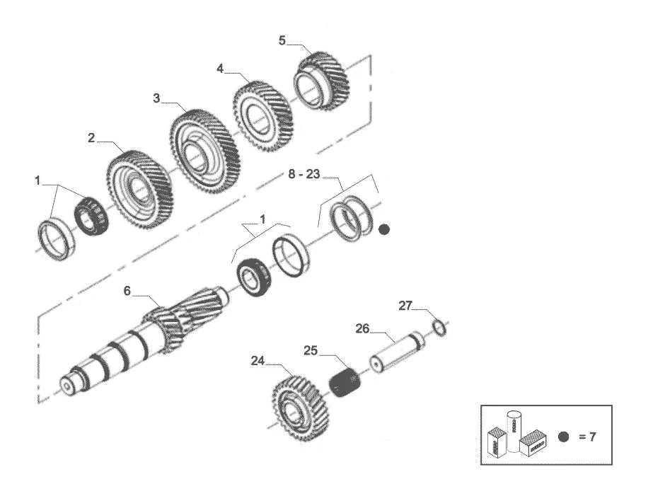 Vista explodida 4 do catálogo de peças Iveco Tector Ecoline 9-190