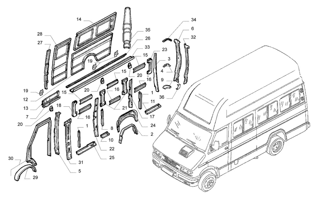 Vista explodida 4 do catálogo de peças Iveco Daily 35.12