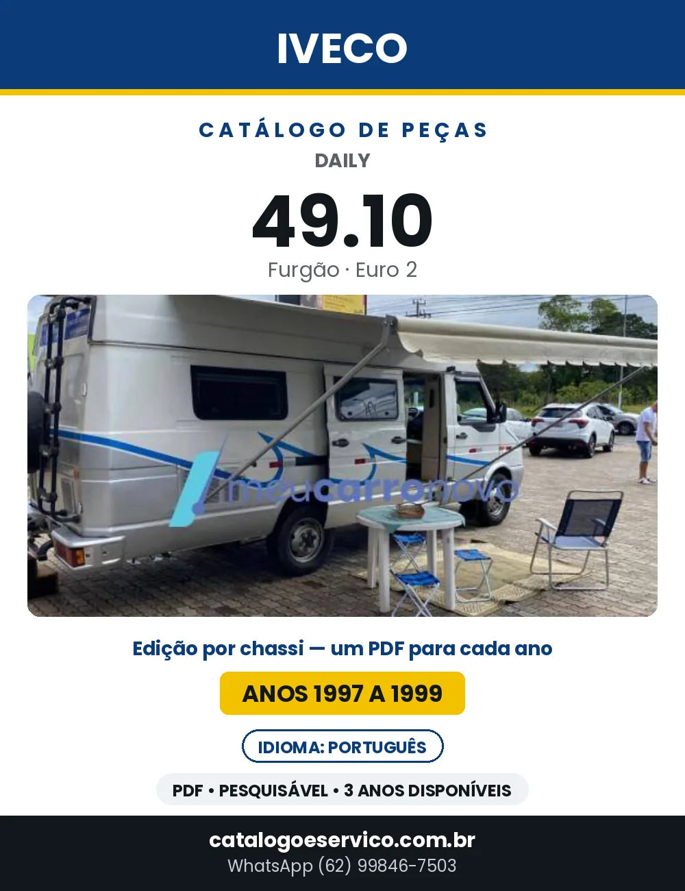 Catálogo de Peças Iveco Daily 49.10 Furgão Euro 2 — 1997 a 1999 | PDF por Ano