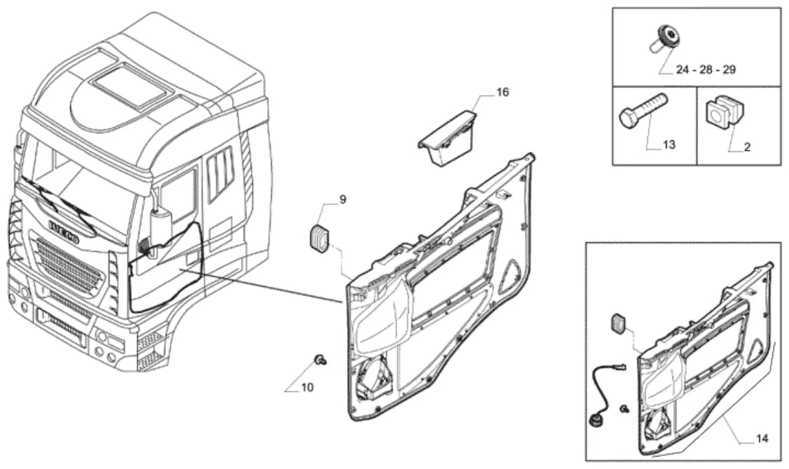 Vista explodida 4 do catálogo de peças Iveco Novo Stralis Ecoline 200S44T Hi-Road