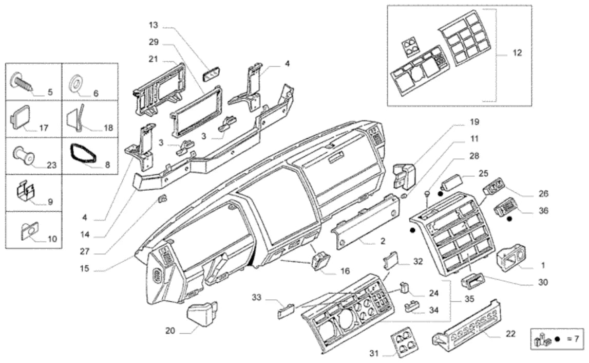 Vista explodida 4 do catálogo de peças Iveco Stralis 450S38TP