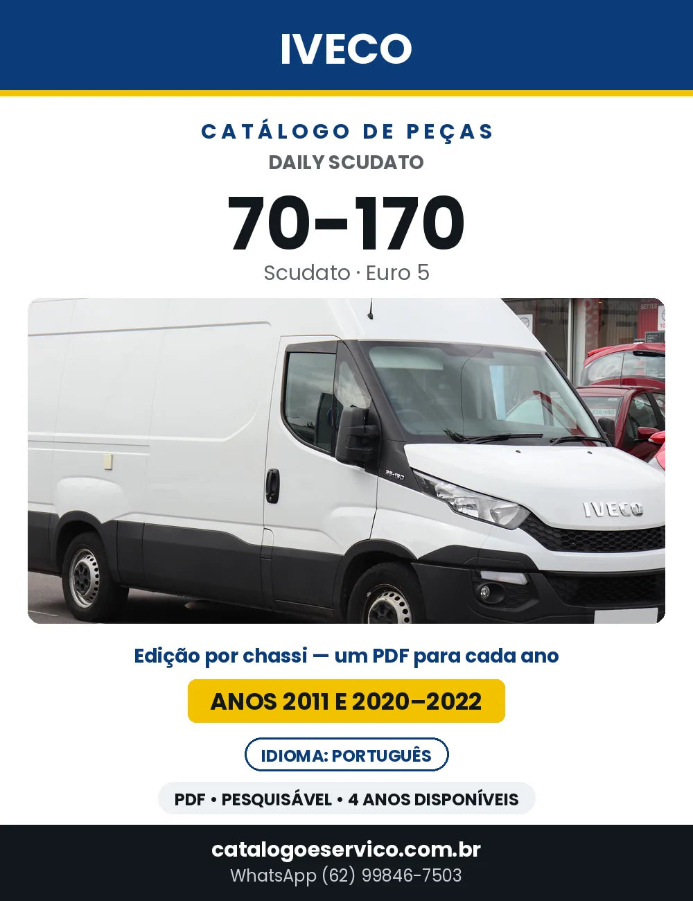 Catálogo de Peças Iveco Daily Scudato 70-170 Euro 5 — Anos 2011 e 2020–2022 | PDF por Ano