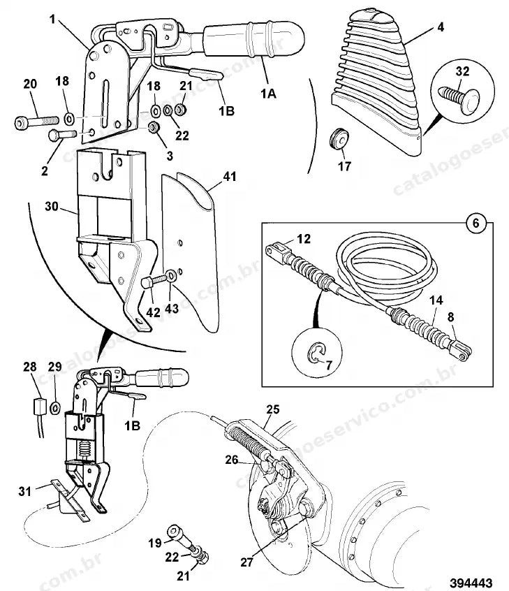 Catálogo de peças JCB 3CXSM-4 — vista explodida 4 de 4