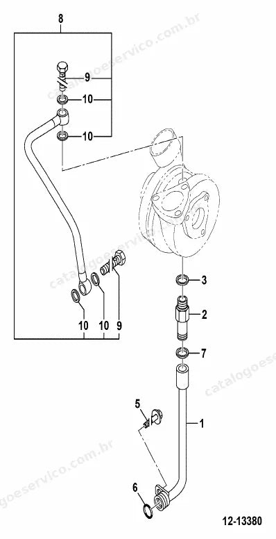 Catálogo de peças JCB 409 — vista explodida 3 de 4