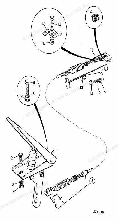 Catálogo de peças JCB 411B ZX — vista explodida 3 de 4