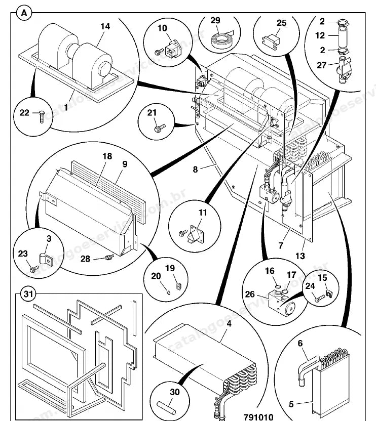 Catálogo de peças JCB 434S — vista explodida 2 de 4
