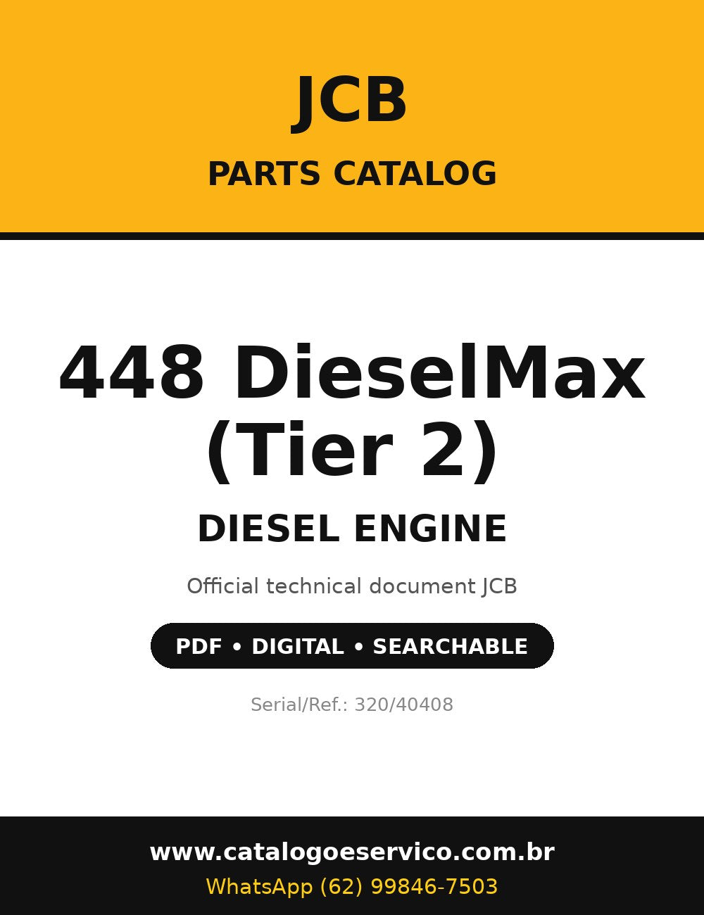 Catálogo de Peças JCB - 448 DieselMax (Tier 2) - Motor Diesel (Inglês)