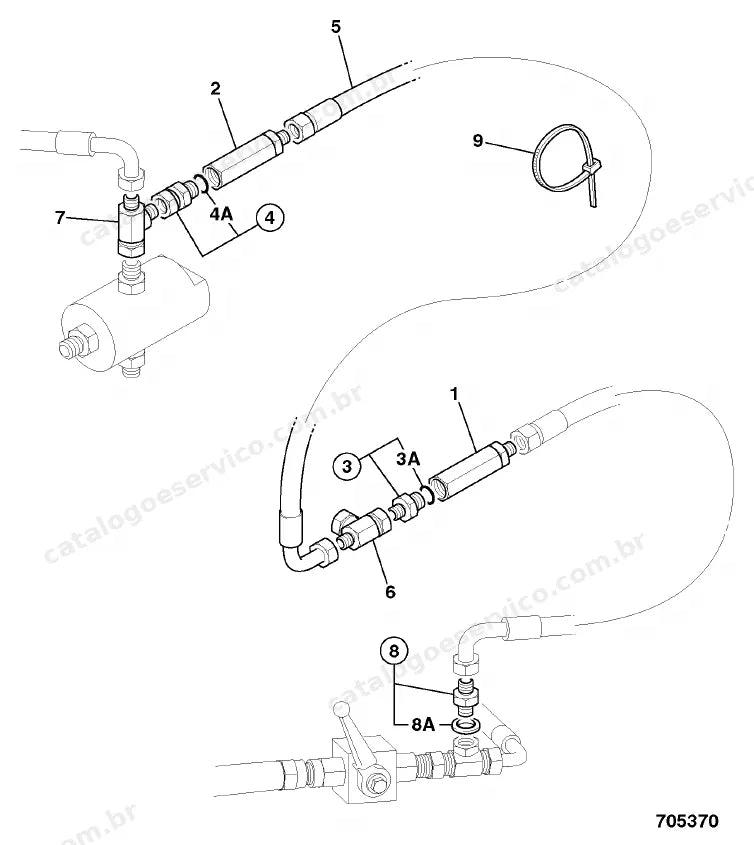 Catálogo de peças JCB 4CX-4WS PC — vista explodida 2 de 4