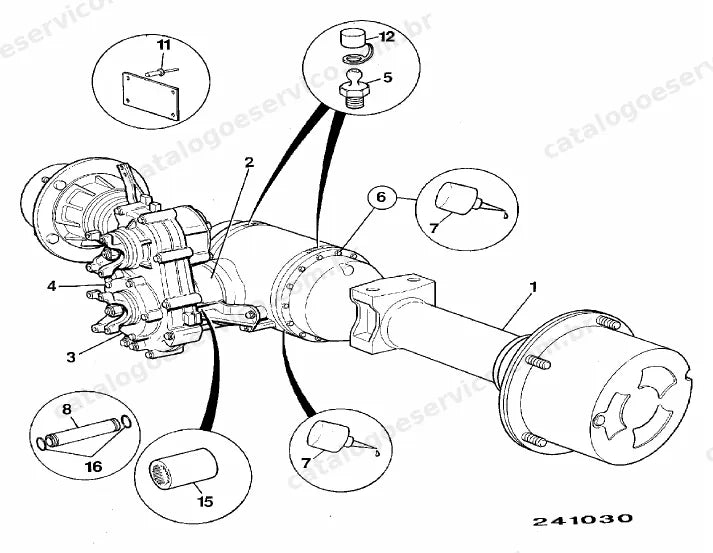 Catálogo de peças JCB 504B — vista explodida 1 de 4