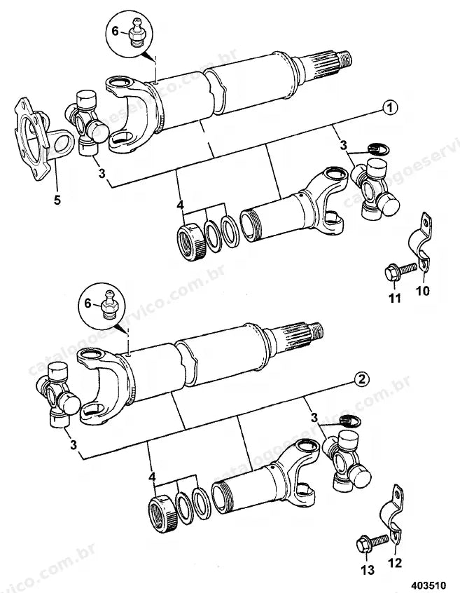 Catálogo de peças JCB 520-40 — vista explodida 2 de 4