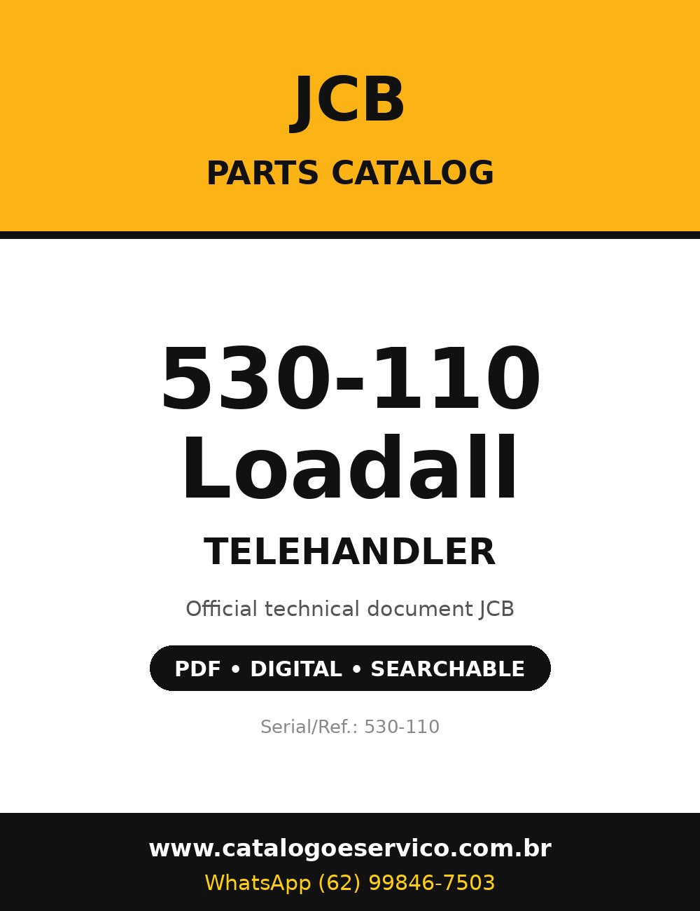 Catálogo de Peças JCB - 530-110 Loadall - Manipulador Telescópico (Inglês)