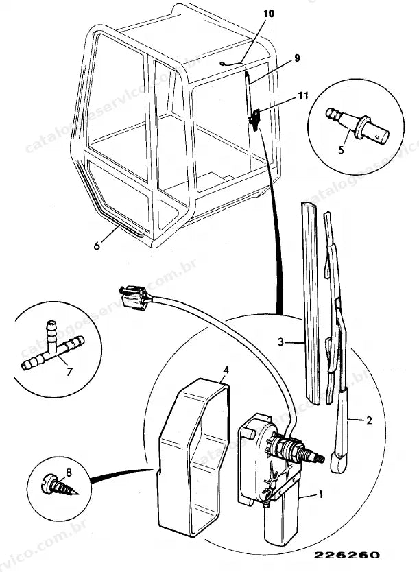 Catálogo de peças JCB 530-67 — vista explodida 4 de 4
