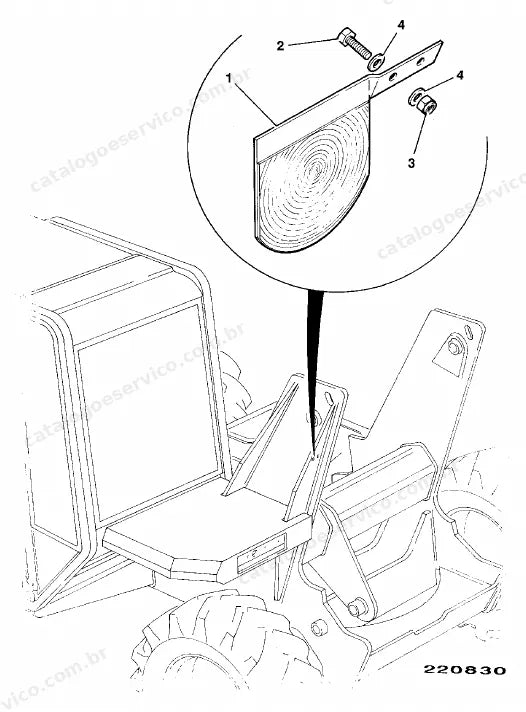Catálogo de peças JCB 535-67 — vista explodida 3 de 4
