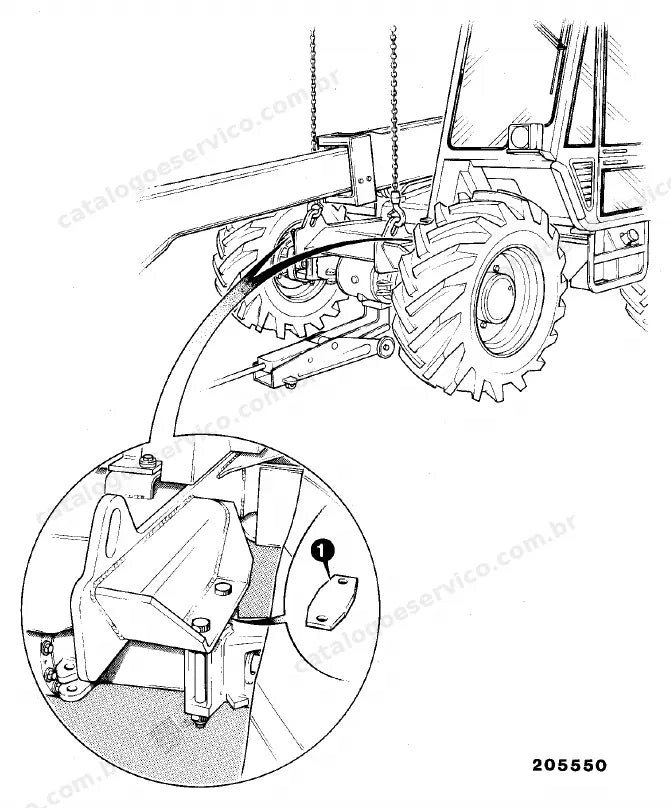 Catálogo de peças JCB 537-130 — vista explodida 1 de 4